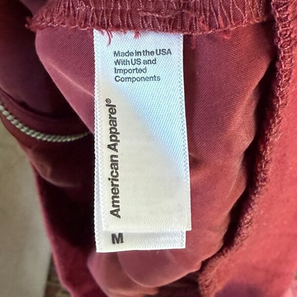 American Apparel • Amelia Red Sateen Crop Bomber Jacket • Size M - Picture 11 of 12